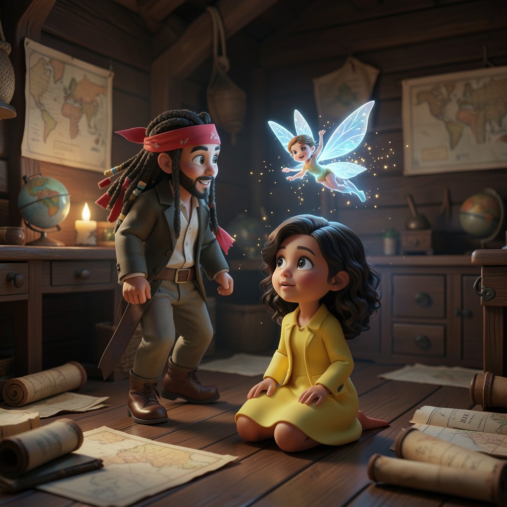 Lucía y el Vórtice de las Estrellas: El Escape de Nunca Jamás - ilustración 1