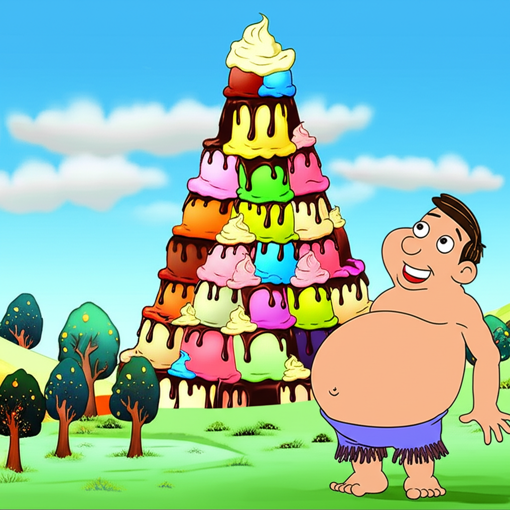 El Gigante Glotón y la Montaña de Helado