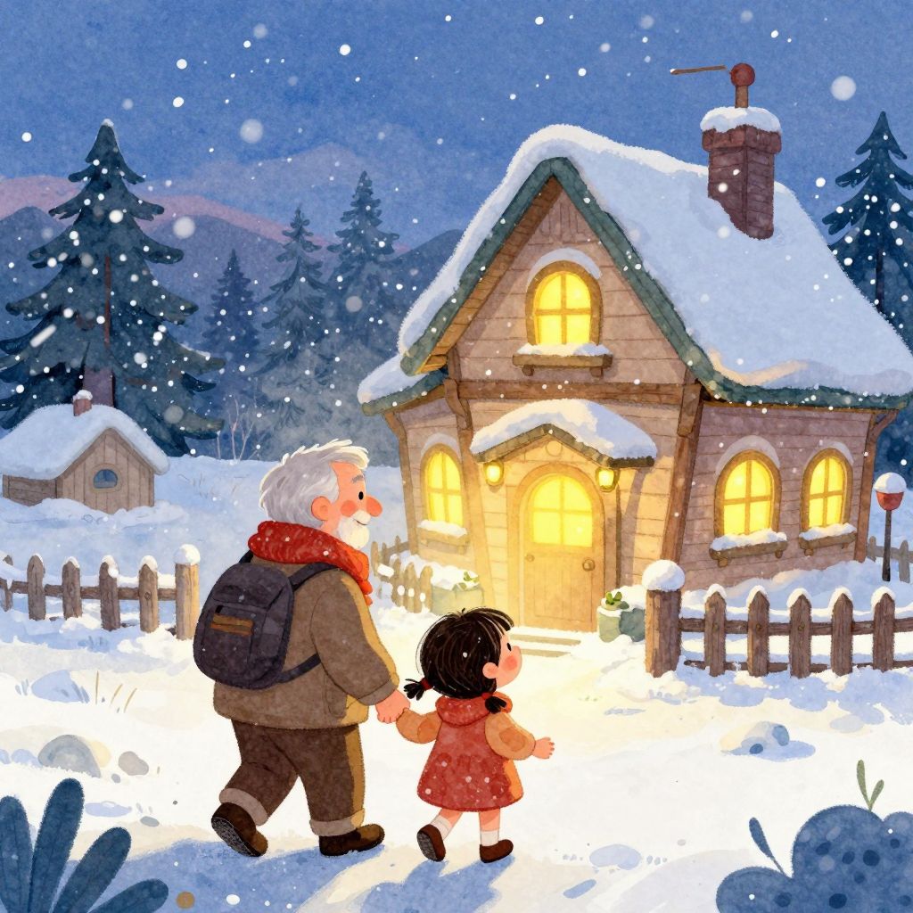 Der Schneeflockentanz im Winter - Illustration 2