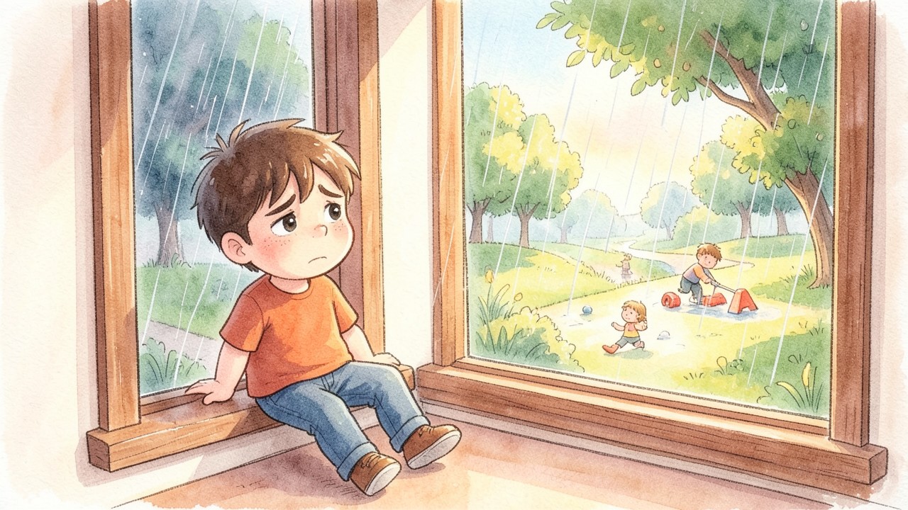 El niño que quería jugar bajo la lluvia