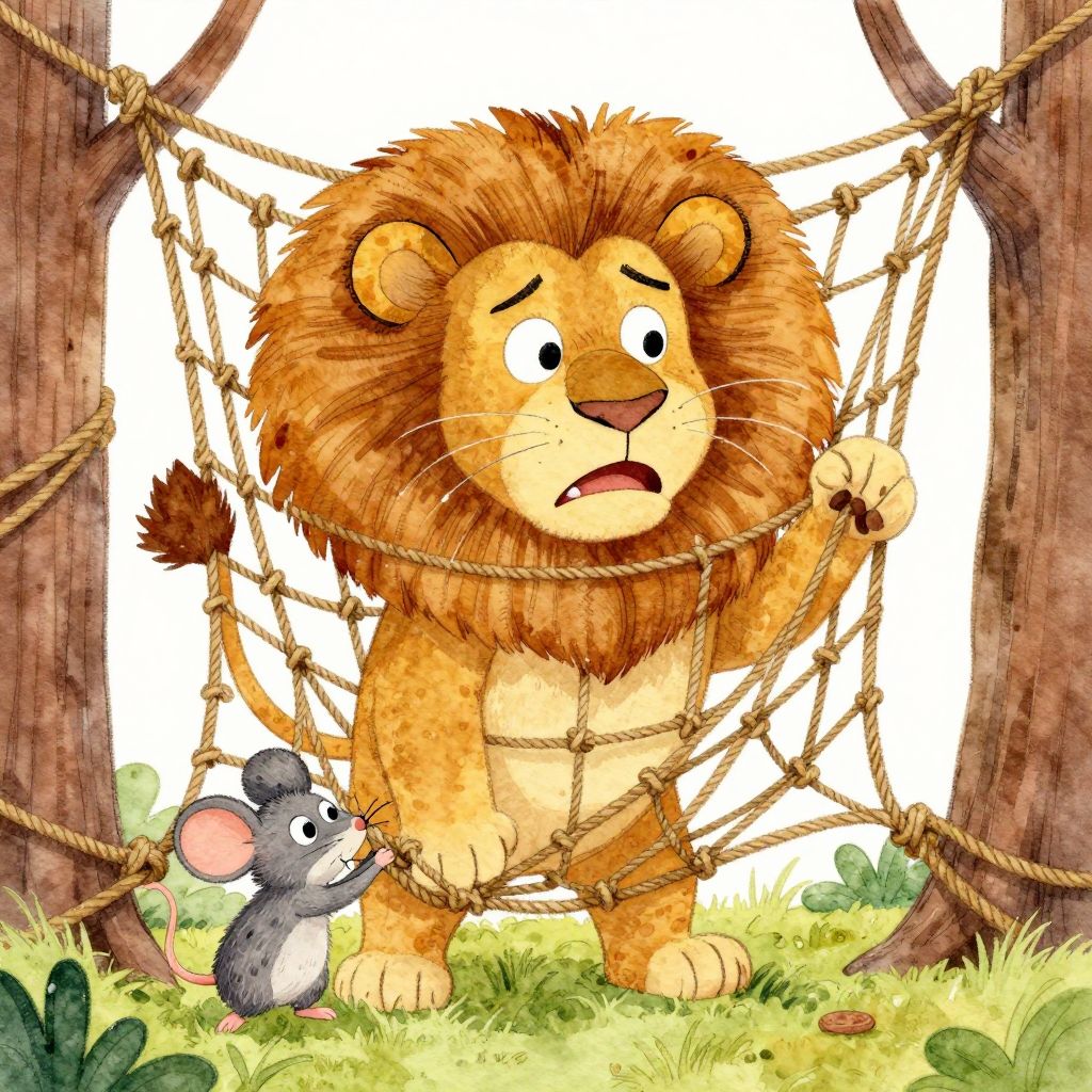 O Leão e o Ratinho: Uma Amizade Gigante - ilustração 1
