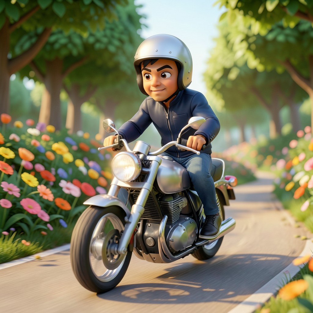 Lucía y el Héroe de la Moto Plateada - ilustración 1