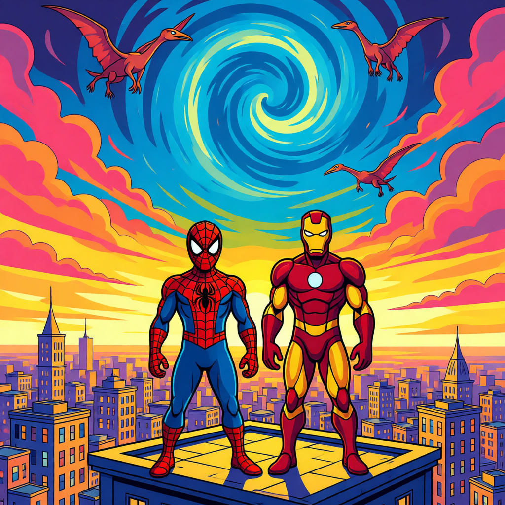 El Rugido del Tiempo: Spiderman y Iron Man contra la Invasión Prehistórica - ilustración 2