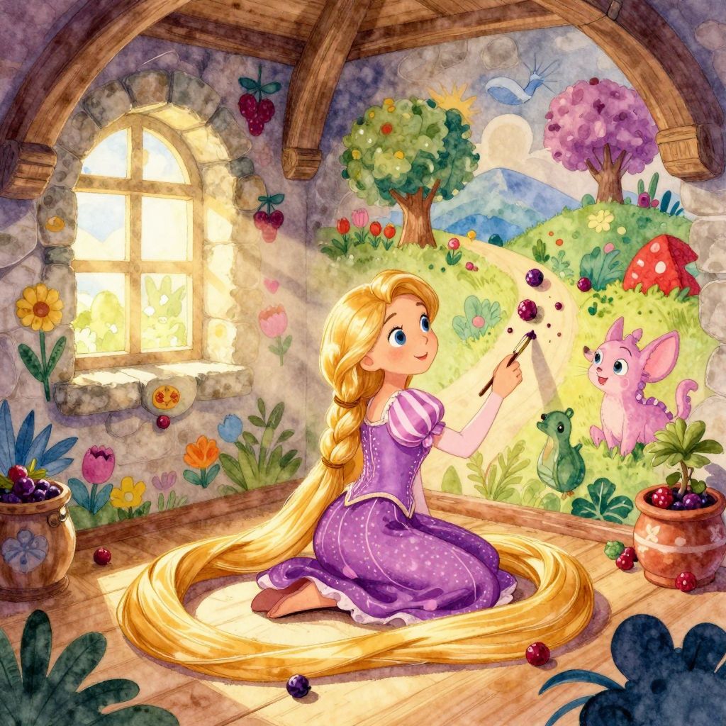 Rapunzel im Zauberturm - Illustration 1