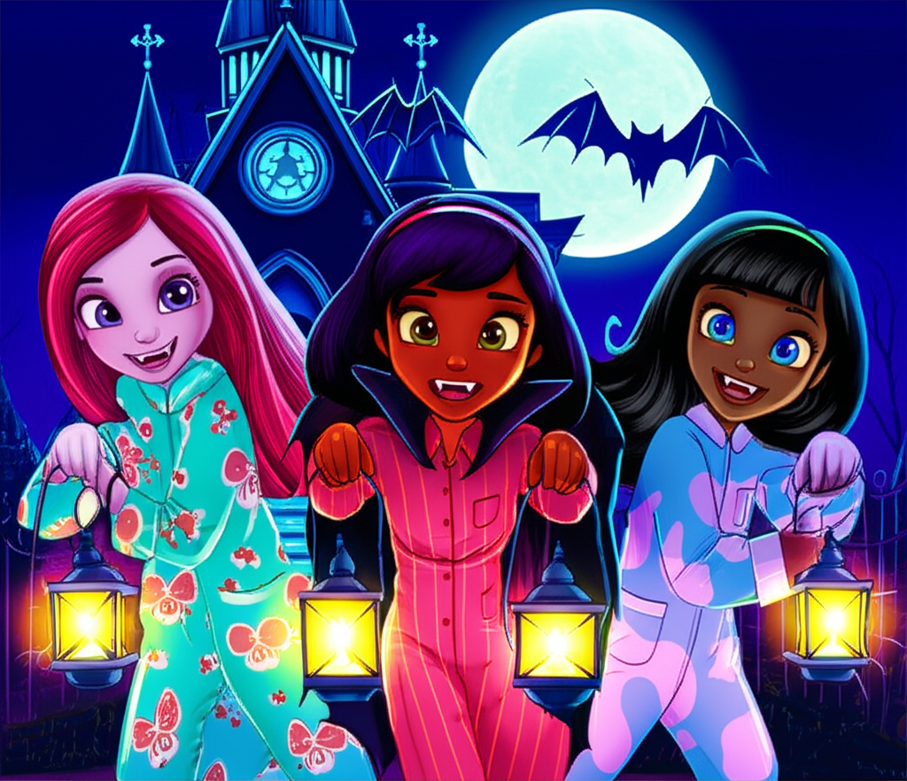 ¡La Aventura Nocturna de las Princesas Vampiro en el Bosque Encantado!