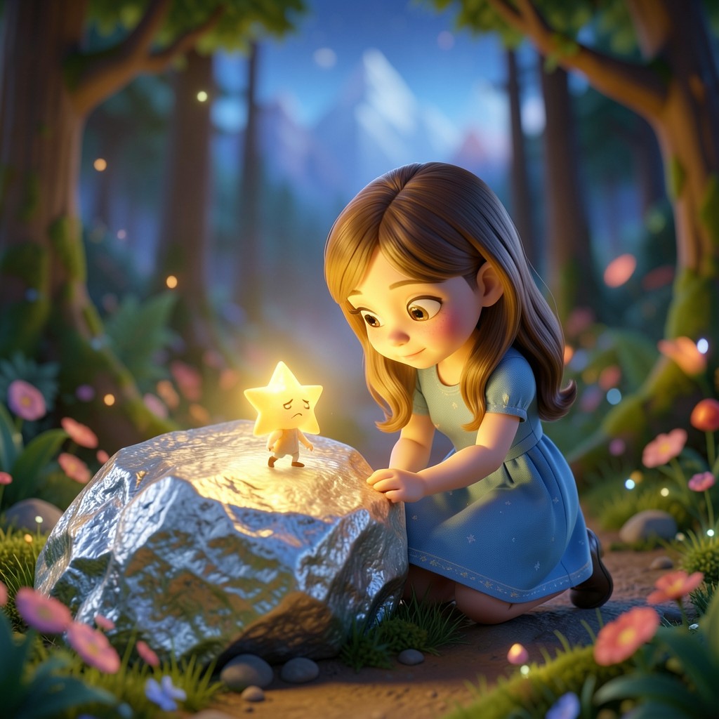 Luna y la estrella perdida - ilustración 1