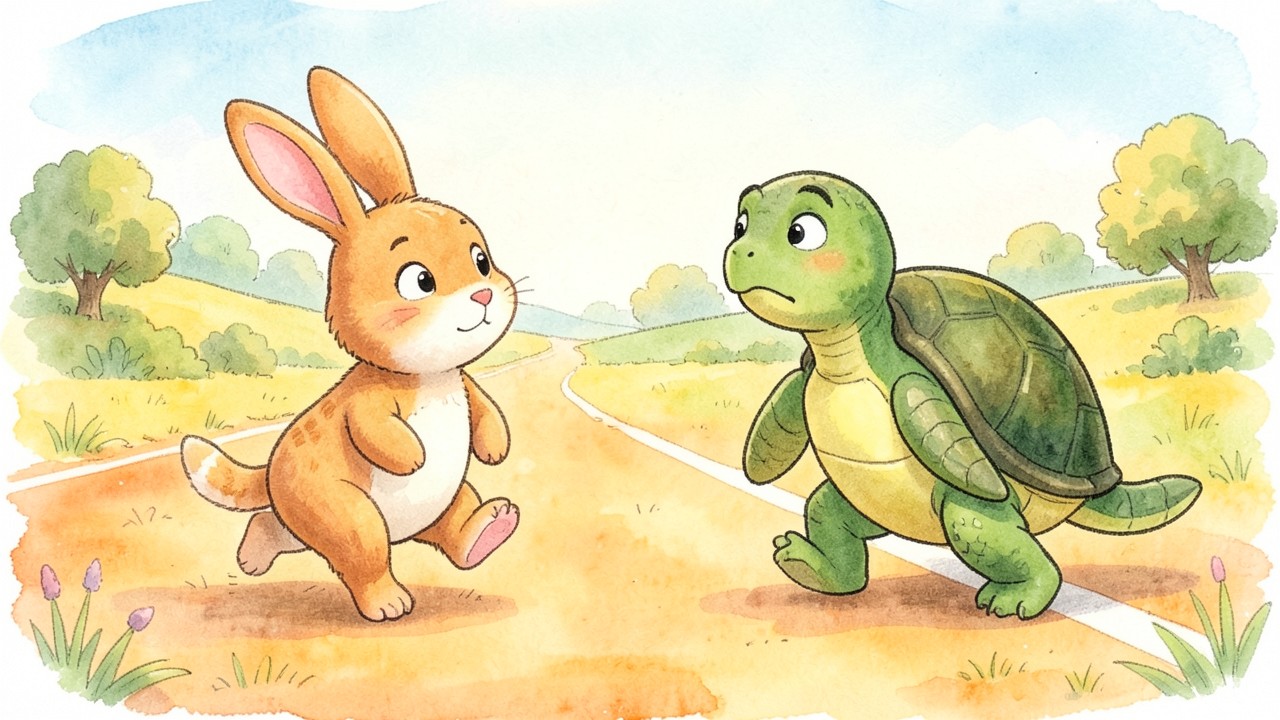 La carrera de Conejo y Tortuga