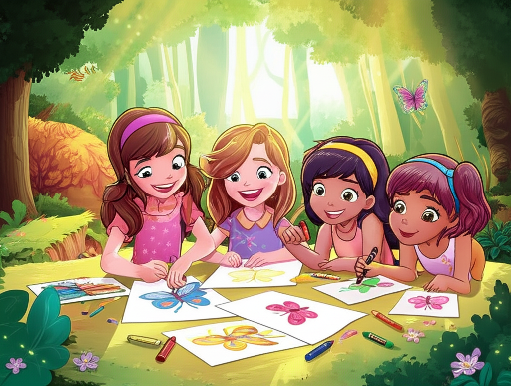 ¡Mariposas, Bloques y Amistad: Una Aventura en el Bosque Encantado!
