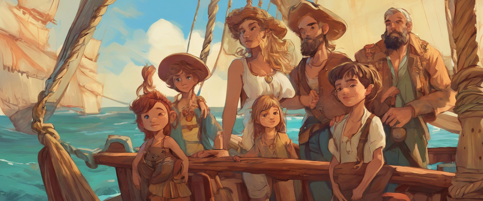 La tripulación pirata de la familia Valiente