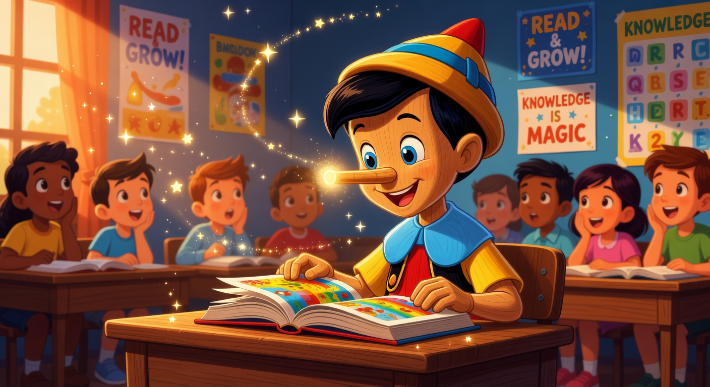 Pinocchio e il Primo Giorno di Scuola - illustrazione 2