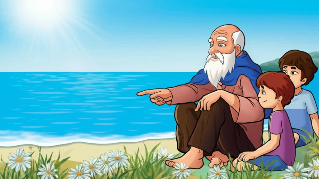 El Abuelo Tales y el Secreto del Agua Brillante