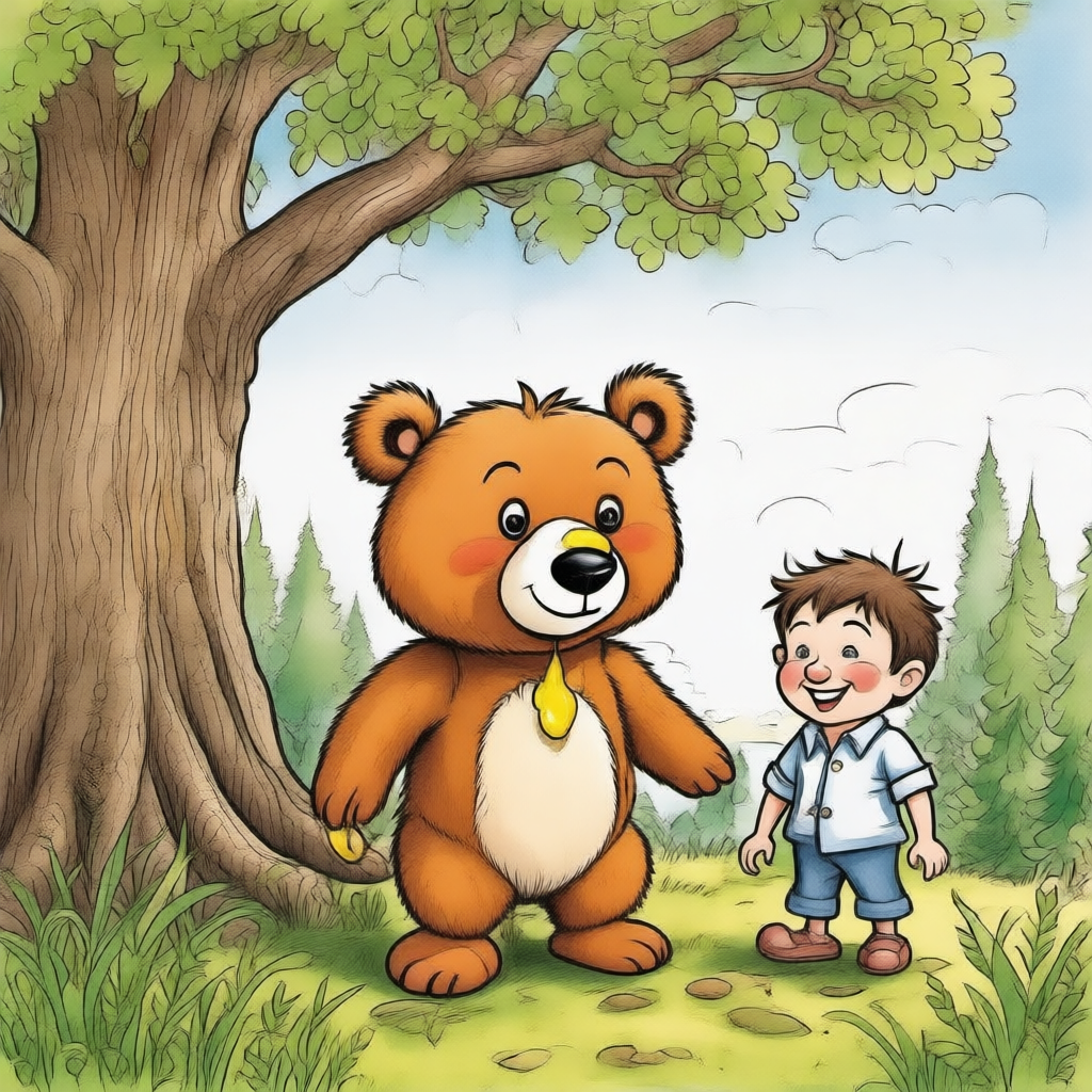 Lucas y el Oso Meloso - イラスト 1