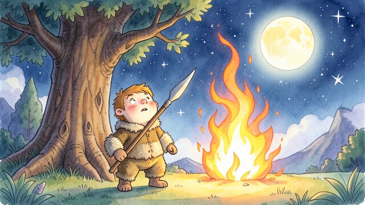¡Los Cavernícolas Descubren el Fuego!
