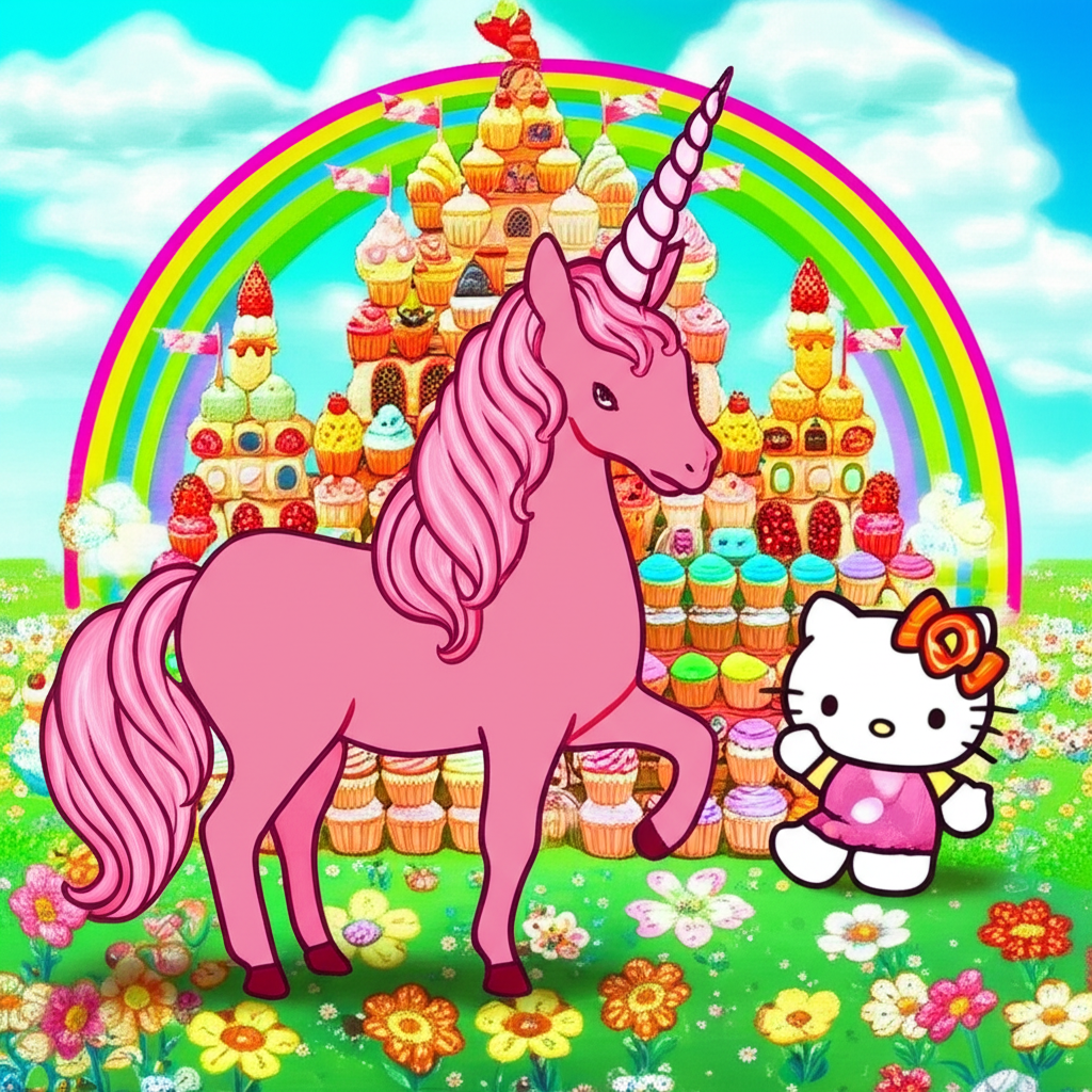 El Unicornio Rosado y el Castillo de Cupcakes