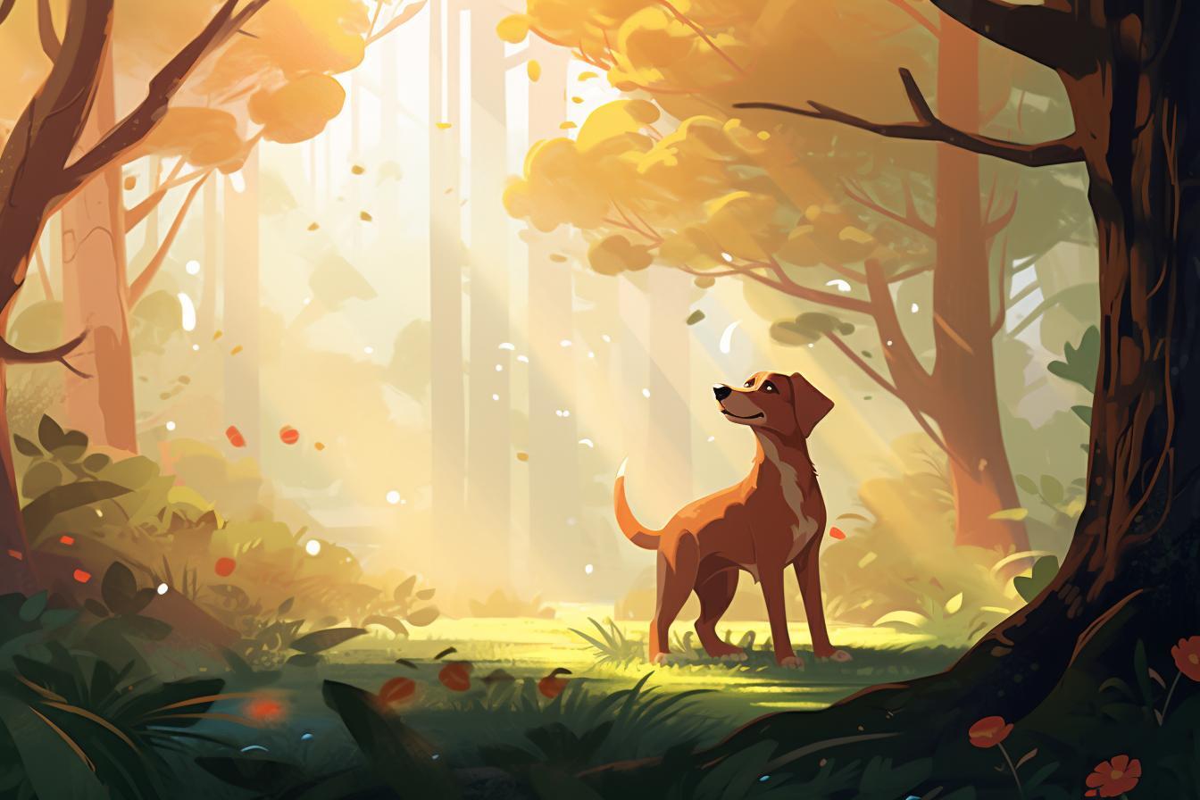 El árbol y el perro solitario