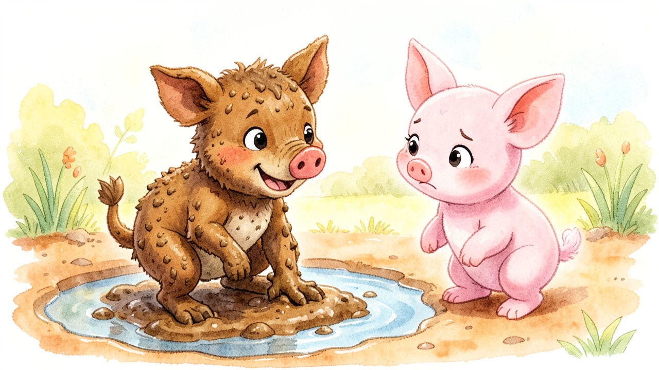 El cerdito que no quería bañarse