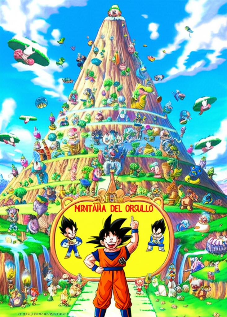 ¡Goku, Vegeta y la Aventura en la Montaña del Corazón!