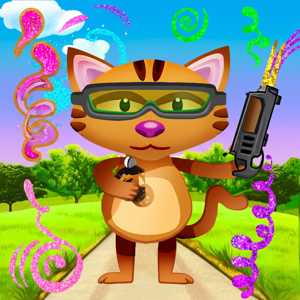 ¡El Gato Agente y la Pistola de Purpurina!