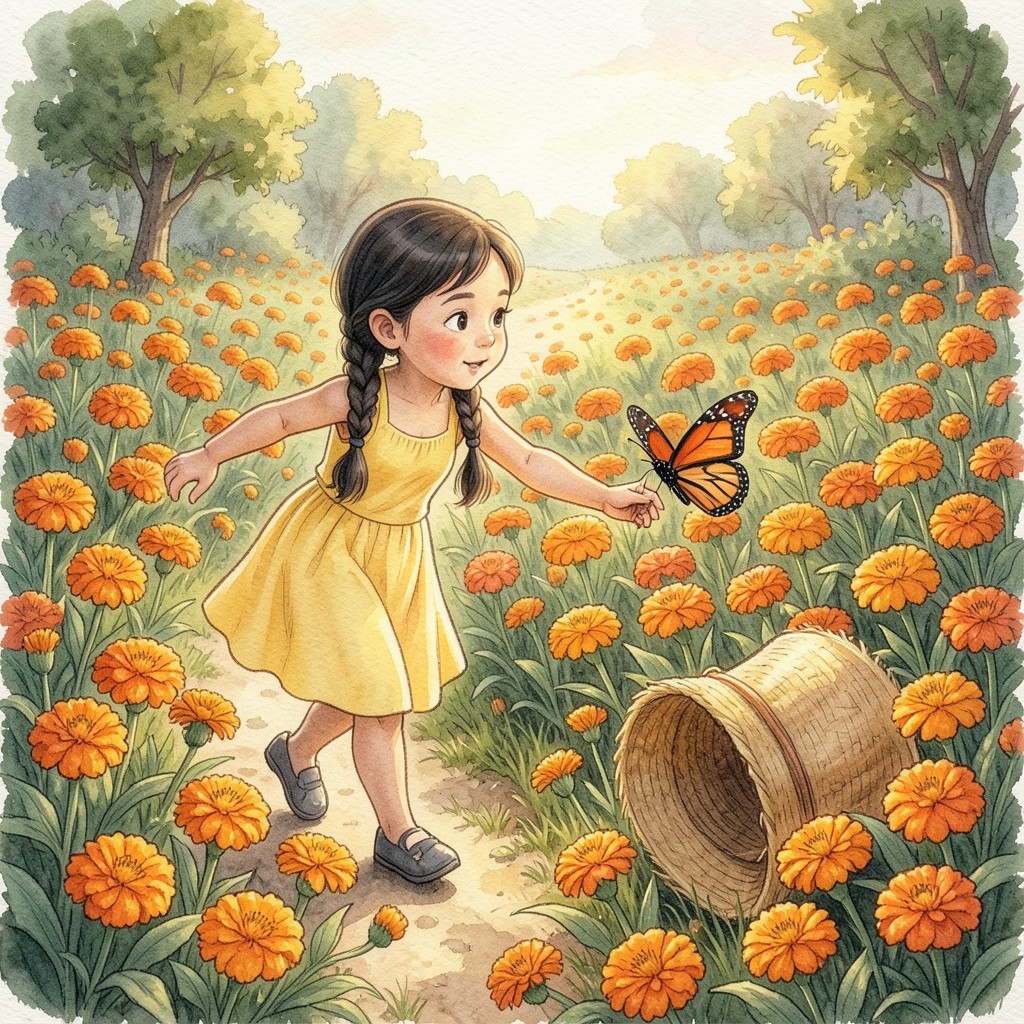 El Camino de las Mariposas y el Sombrero Perdido - ilustración 1