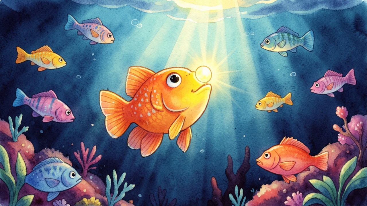 Luminoso: El Pececito Linterna y la Aventura en la Superficie
