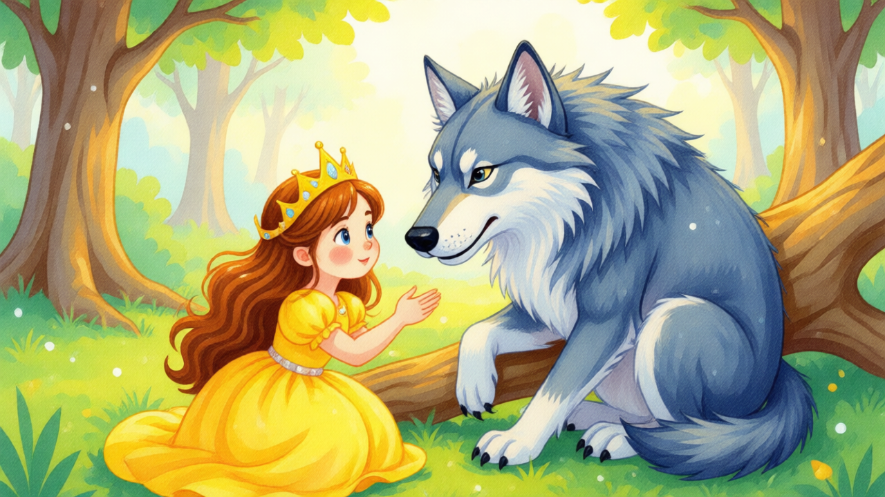 La Princesa Elara y el Secreto del Lobo Plateado