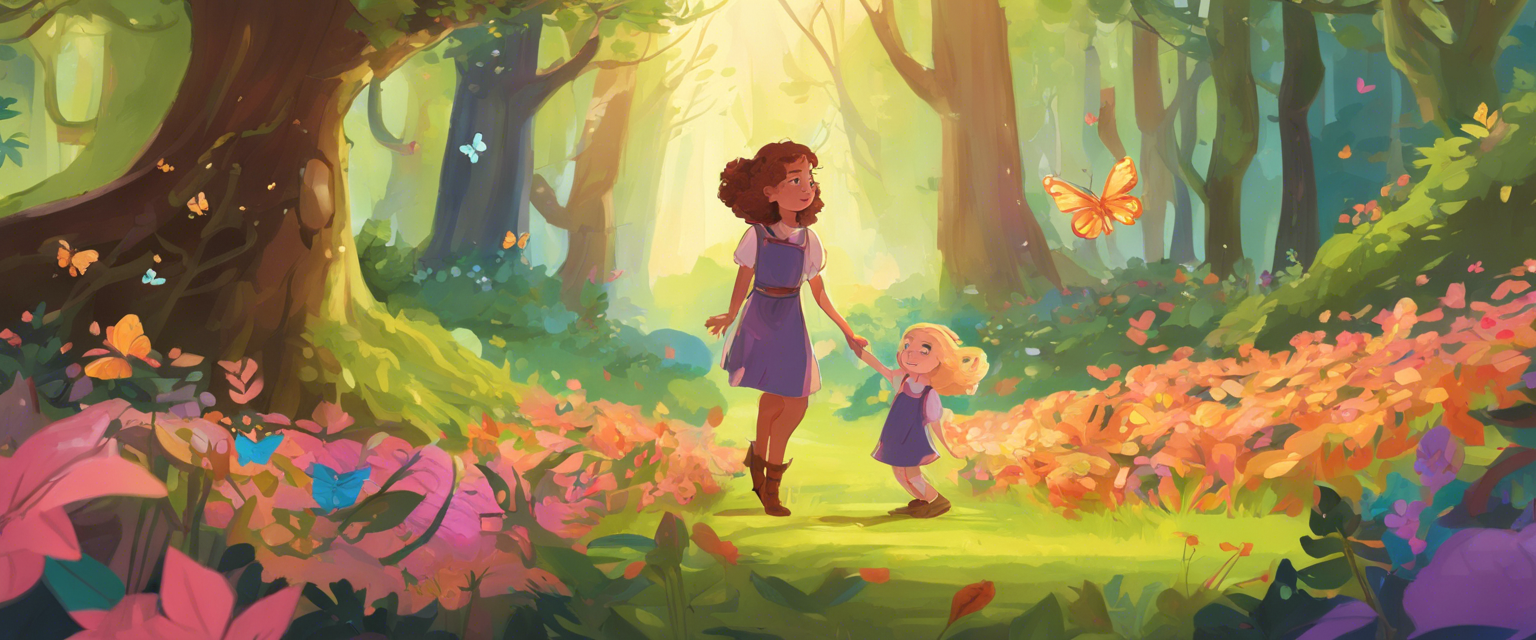La maravillosa aventura en el bosque de Niña Emma y bebé Luz