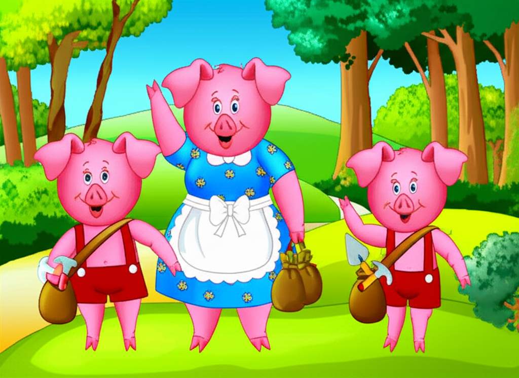 ¡Los Tres Cerditos Superastutos y el Lobo Gruñón!