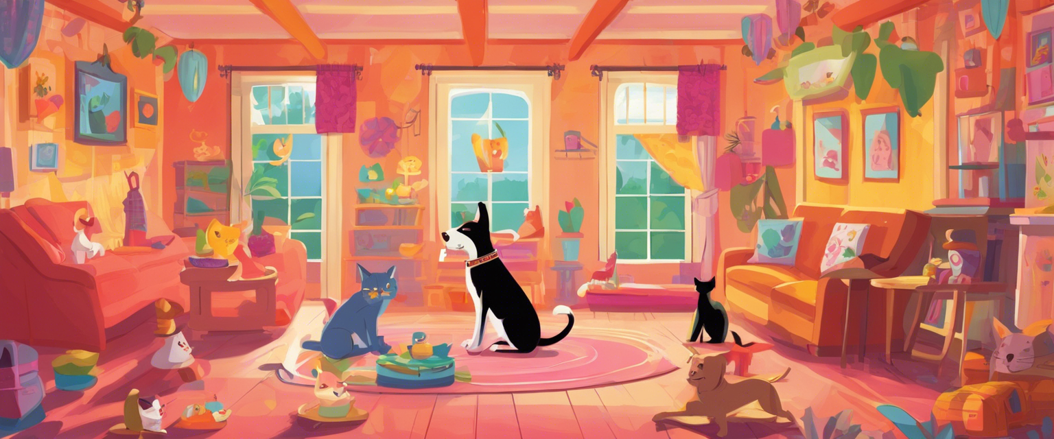 El Gato Miau y la Casa Gigante de Perritos