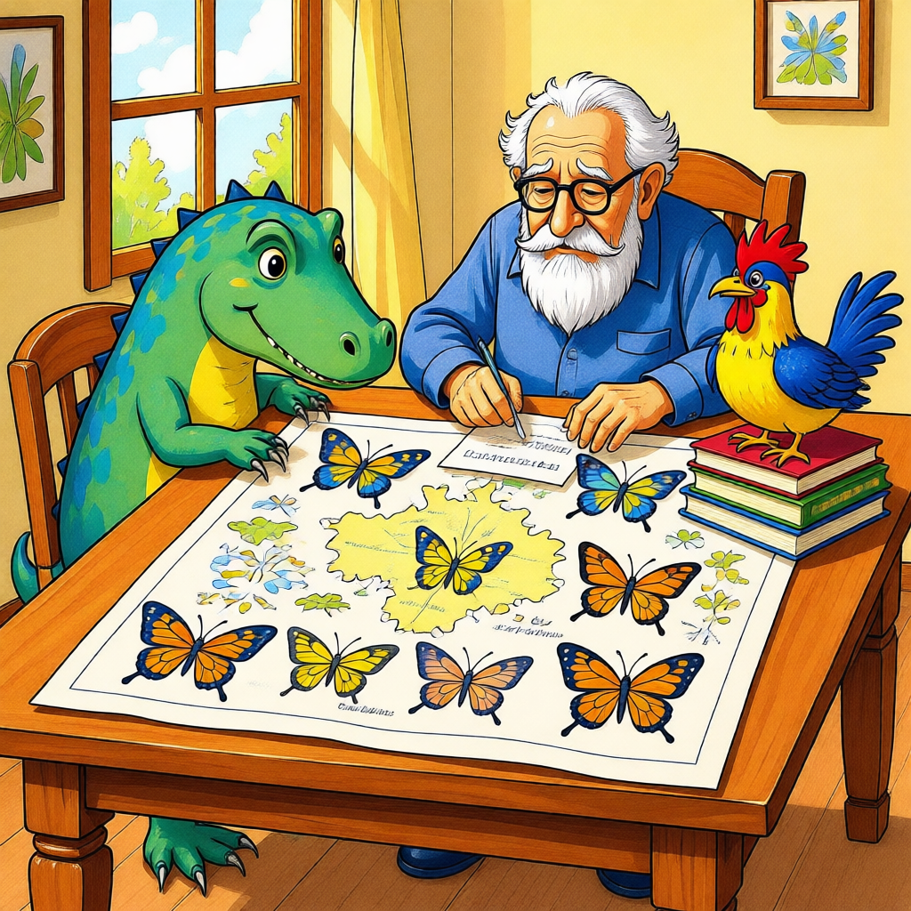 Dinosaurio, Pollo y el Gran Corredor de la Vida - ilustración 1