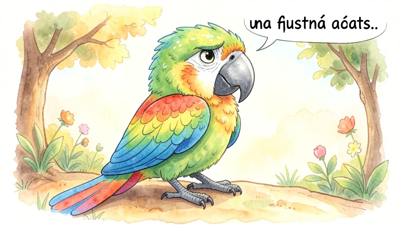 Panchita, la guacamaya que perdió sus colores