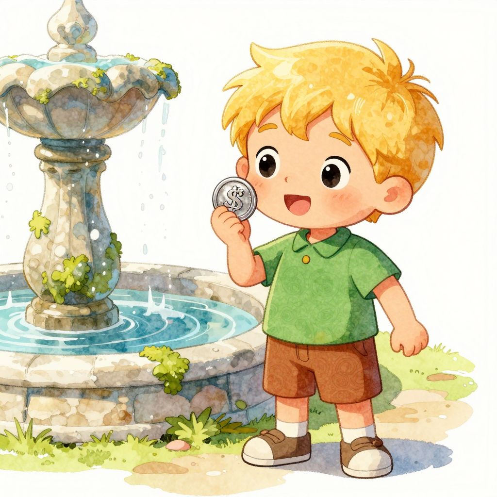 Der Wunschbrunnen am Marktplatz - Illustration 1