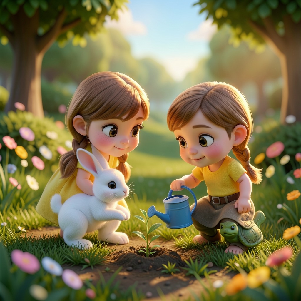 Luna y el Secreto del Jardín Mágico - ilustración 4
