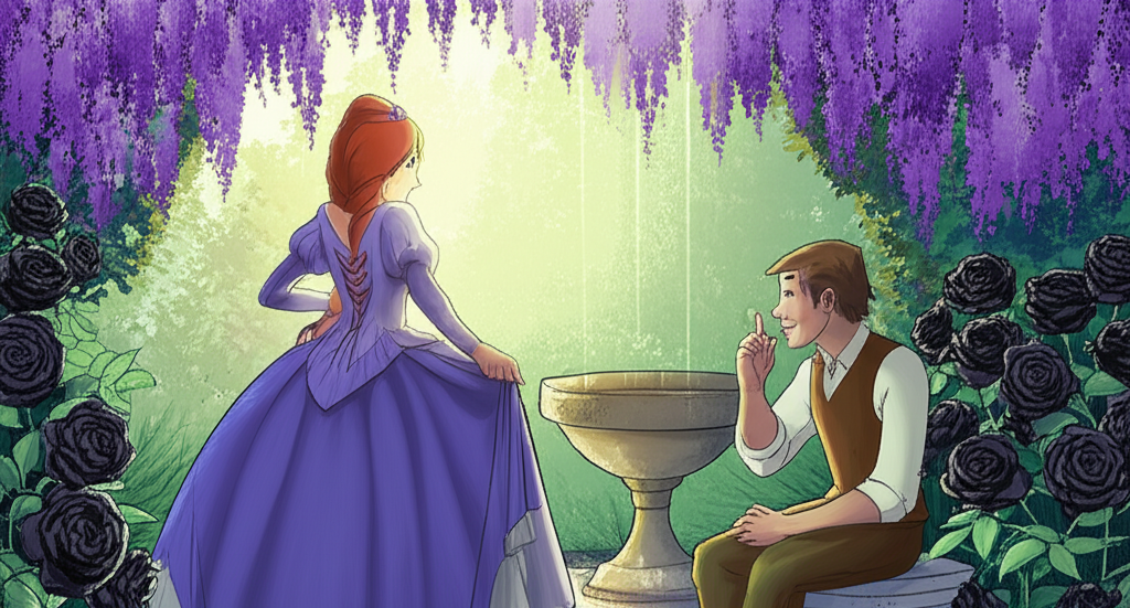 La Princesa Rosalinda y el Jardín Secreto de las Rosas Negras