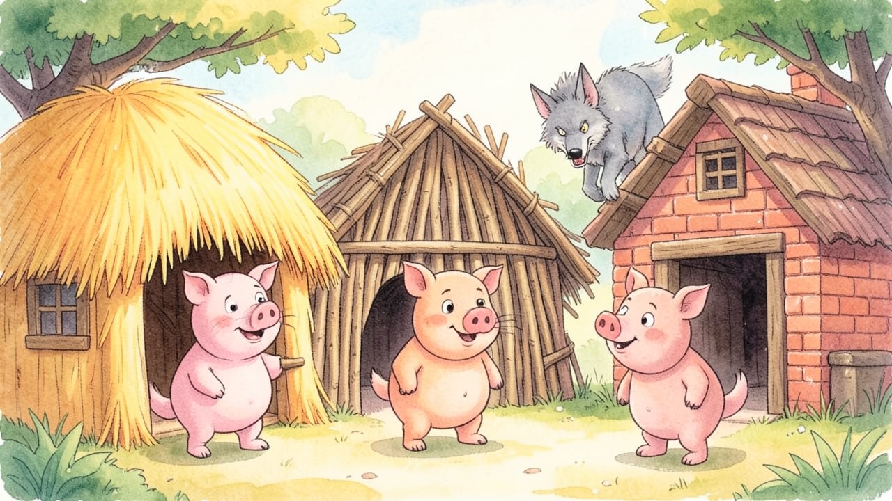 Los Tres Cerditos y el Lobo Soplón