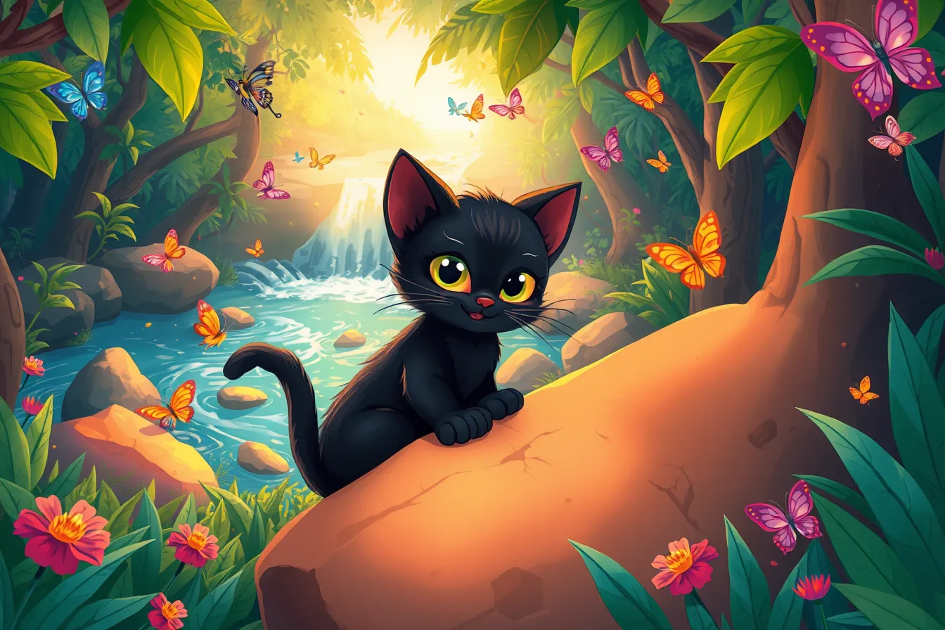 El Gato Mágico y la Niña de la Selva Encantada