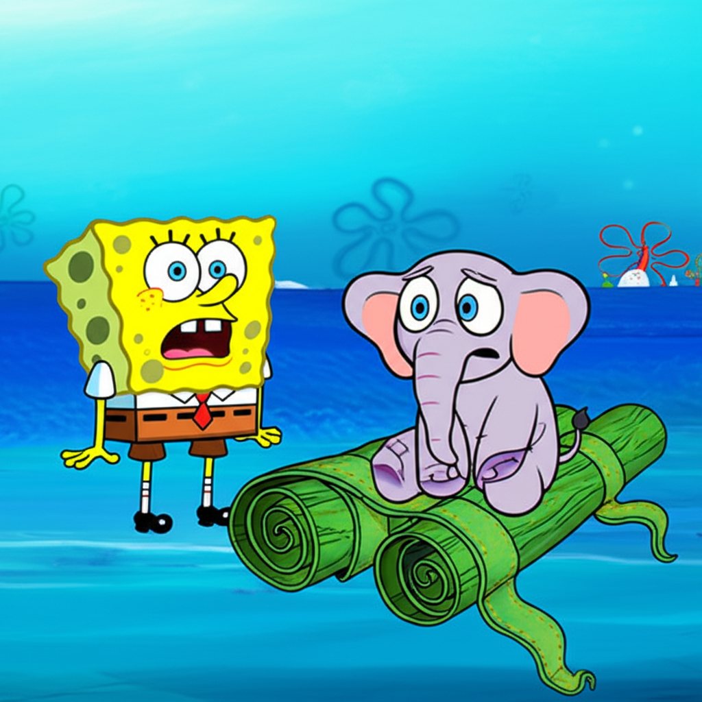 Bob Esponja y el Elefante Perdido de Fondo de Bikini