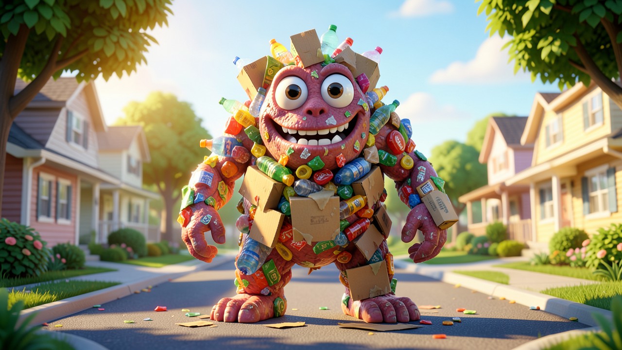 EL MONSTRUO DE LA BASURA Y LA BANDA DEL RECICLAJE