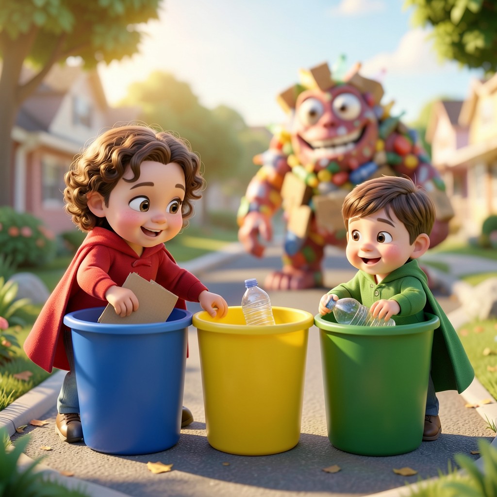 EL MONSTRUO DE LA BASURA Y LA BANDA DEL RECICLAJE - ilustración 2