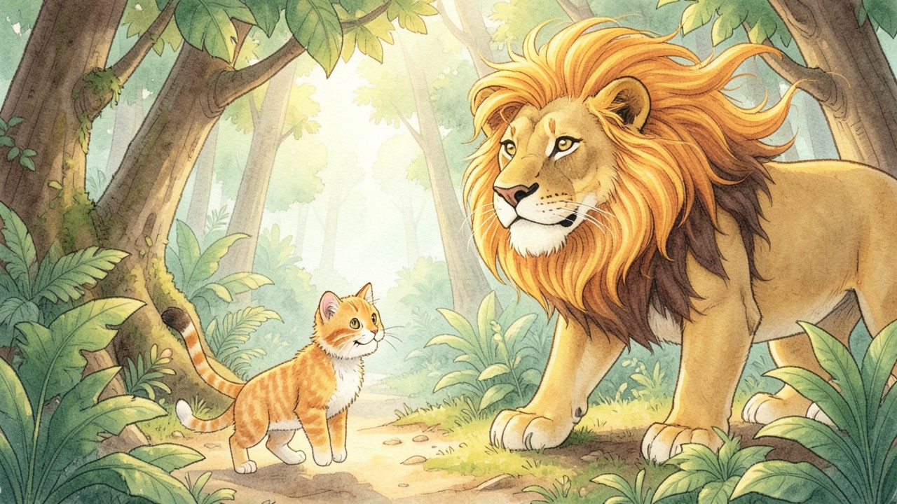 El Gato y el León: Una Historia de Valentía y Amistad
