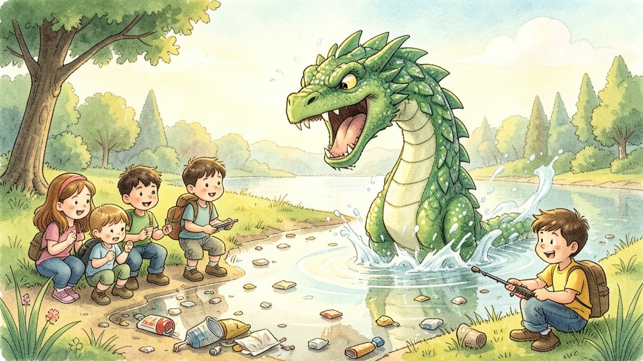 El Lago Contaminado y el Dragón de Agua
