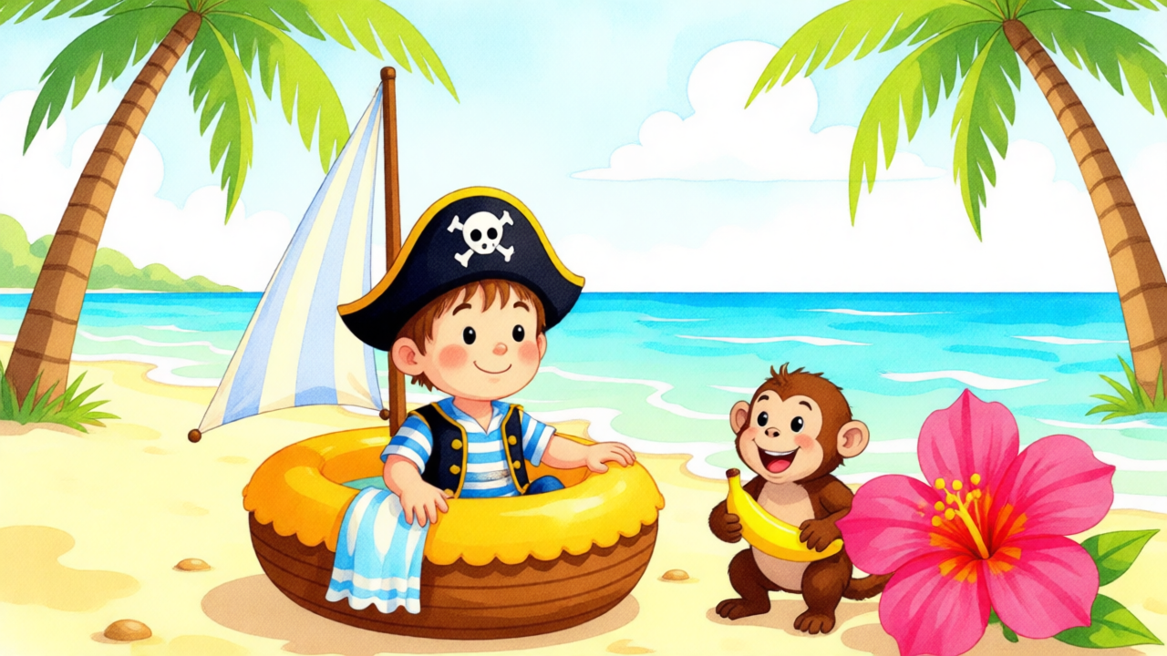 ¡Tomás el Pirata de Tres Años y Sus Aventuras Amistosas!