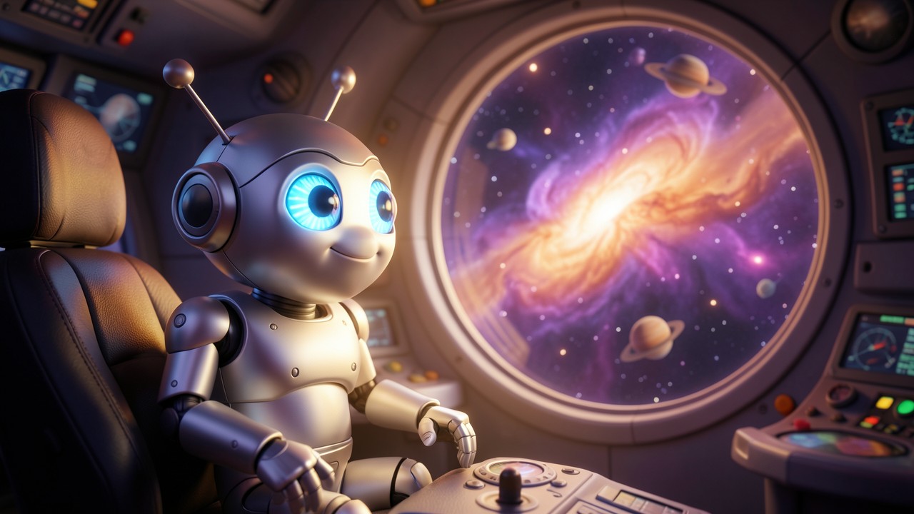 Robi y el Destello de Lumina: Un Corazón entre las Estrellas