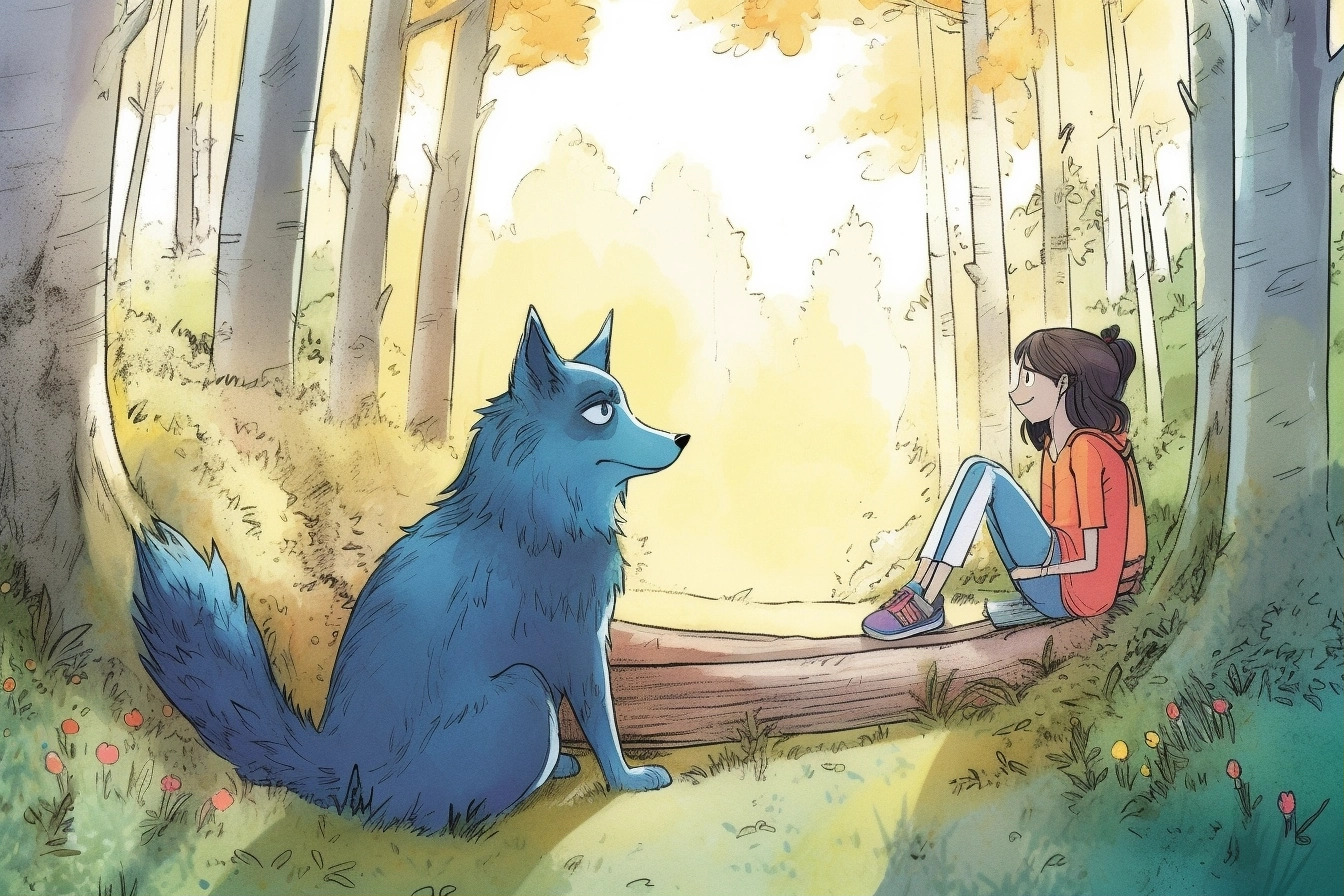 El oso azul y la niña aventurera