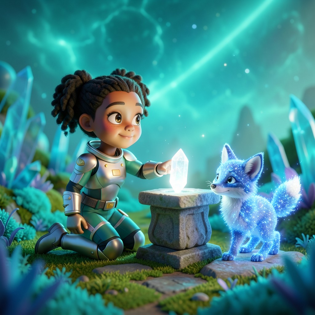 Elara y el Latido de Cristal: Una Aventura en el Planeta Espejismo - ilustración 2