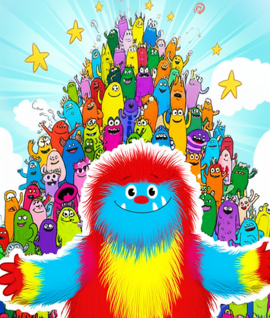 ¡Rodolfo el Monstruo Arcoíris y la Fiesta de Colores!