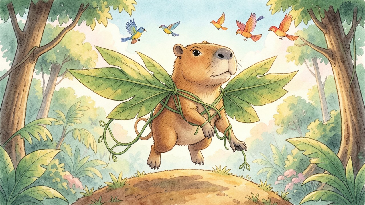 Carlota, la Capibara Soñadora: Un Vuelo Inesperado
