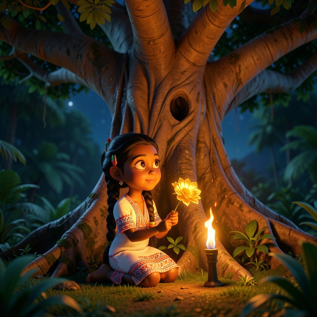 Ixchel y el Secreto de la Ceiba Sagrada - ilustración 2