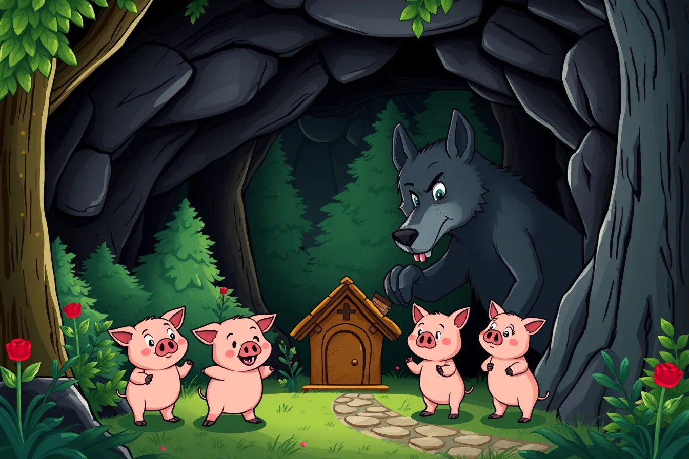 Los Tres Cerditos y la Visita al Lobo