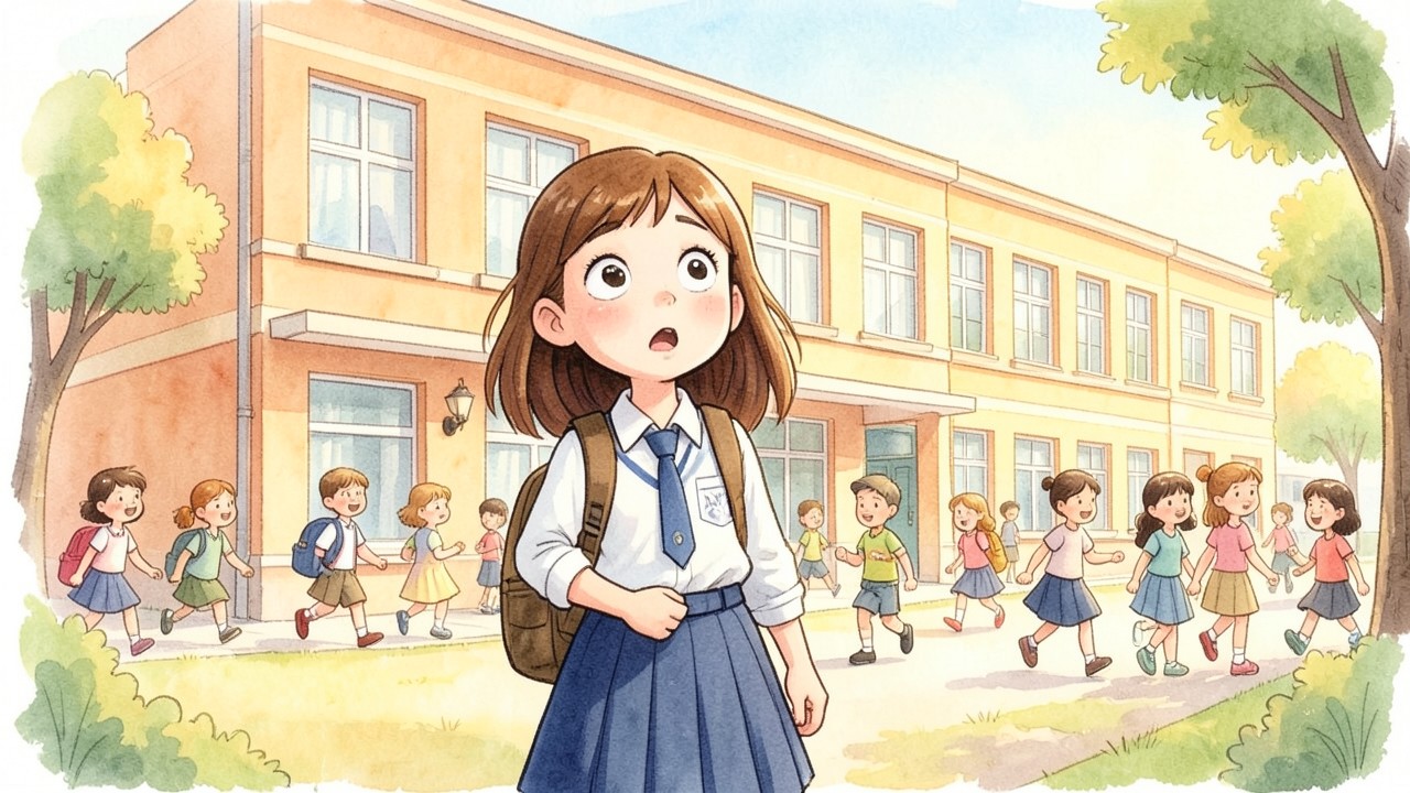 ¡El primer día de clases de Lucía!