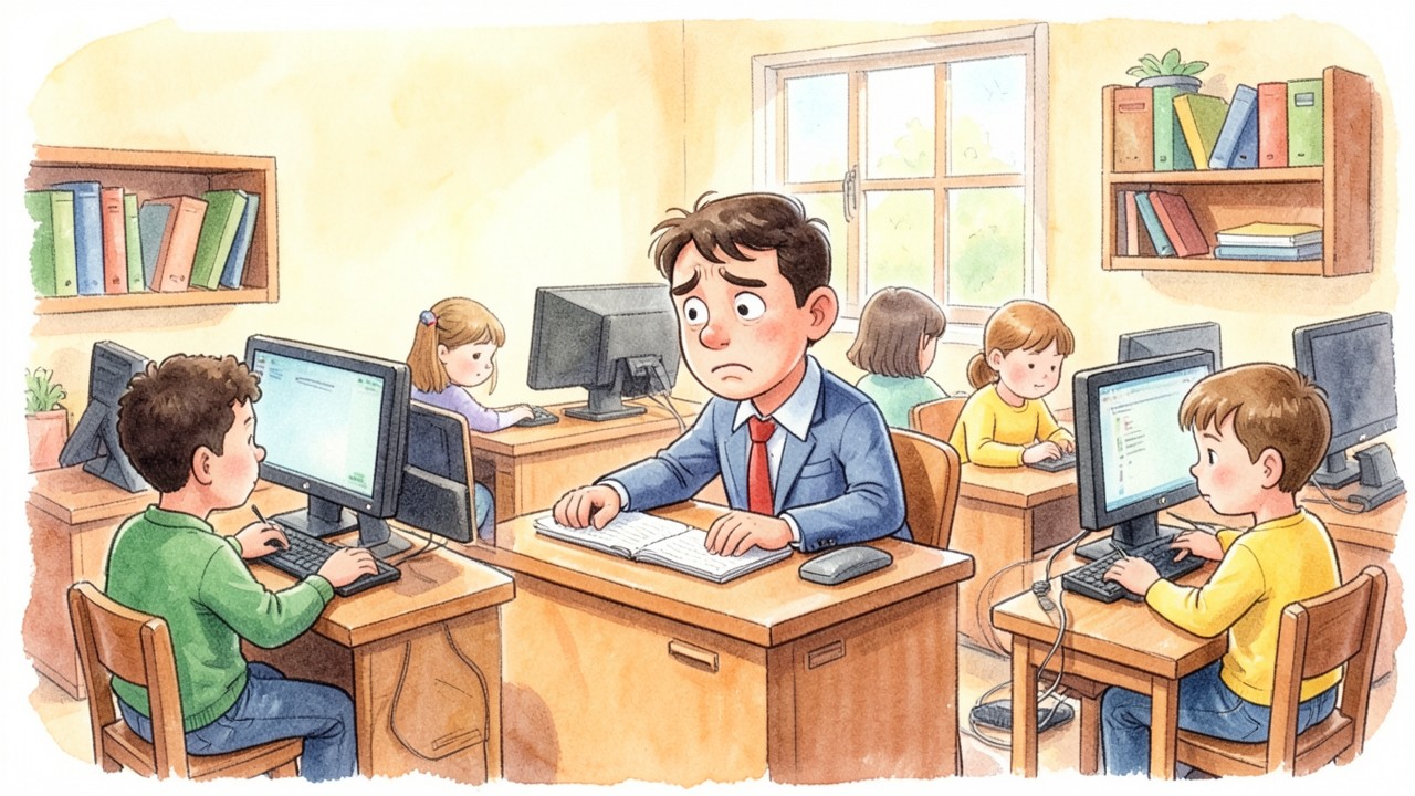 El profesor tecleador y el teclado mágico